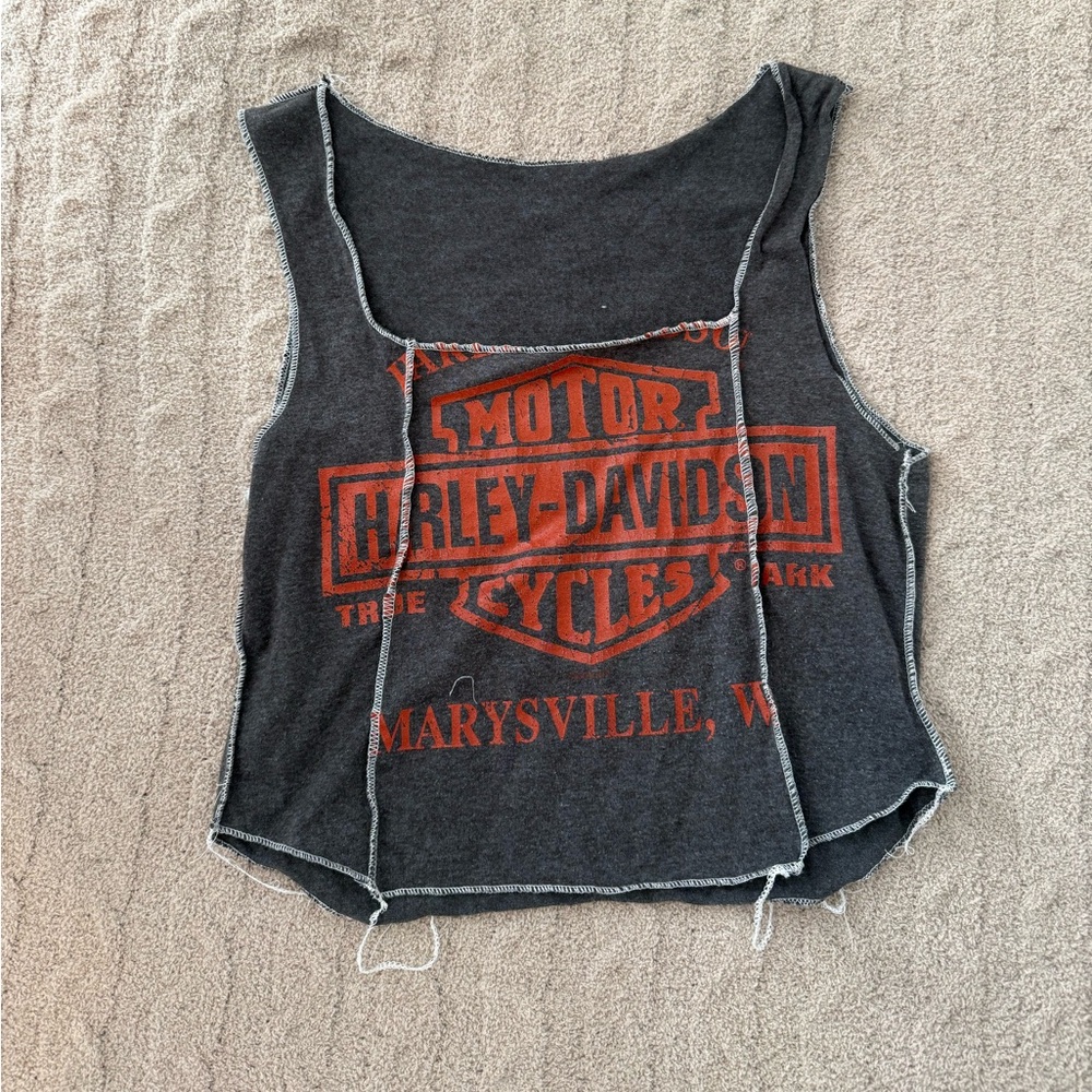 Upcycled Vintage Harley Davidson Top